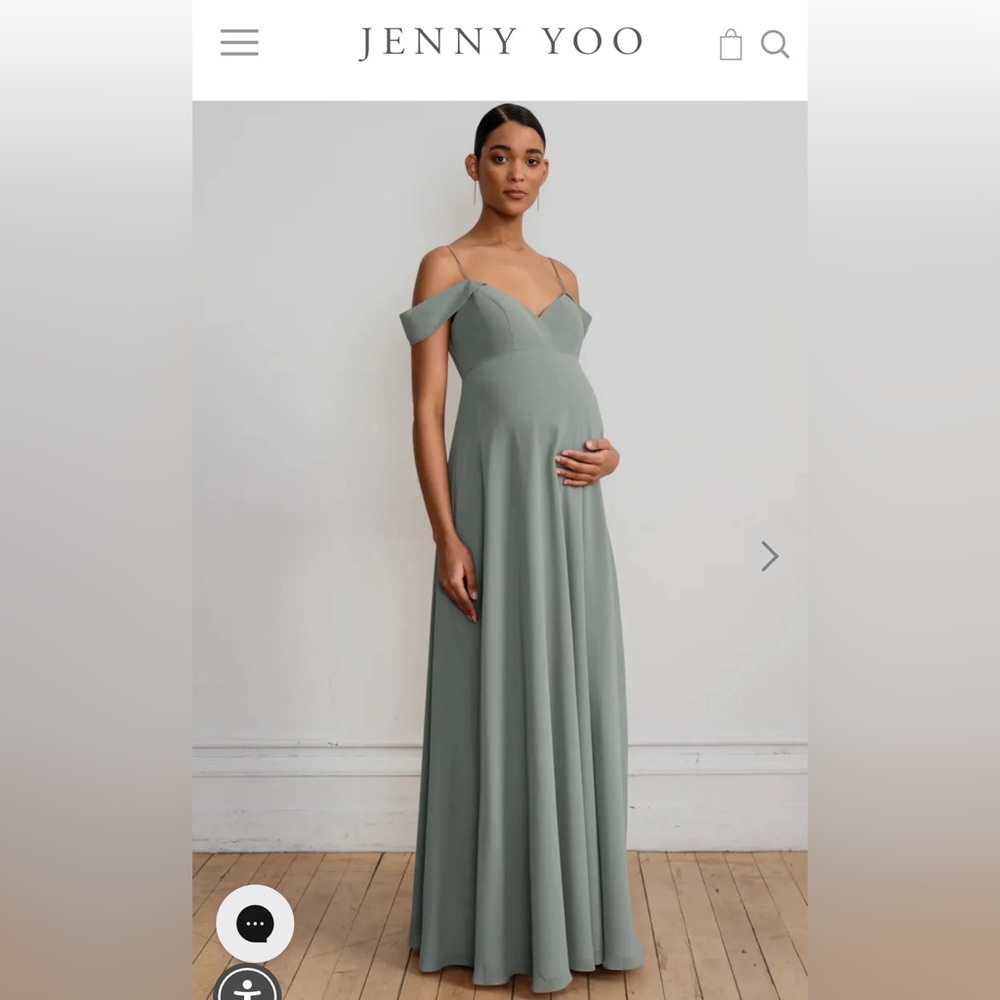 Jenny Yoo Chiffon Maternity Dress